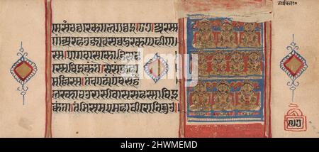 Dieci Jain Tirthankaras, folio 97 da un disperso Kalpa Sutra Foto Stock