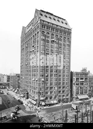 Masonic Temple Building, angolo tra Randolph e state Street, Chicago, Illinois, USA, Detroit Publishing Company, 1901 Foto Stock