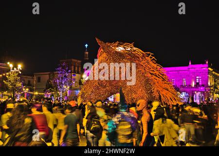 Festa della luce centro storico di Guadalajara Foto Stock