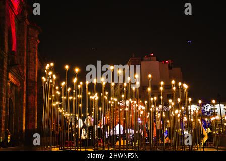 Festa della luce centro storico di Guadalajara Foto Stock