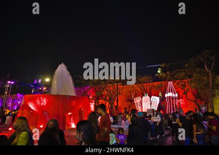 Festa della luce centro storico di Guadalajara Foto Stock