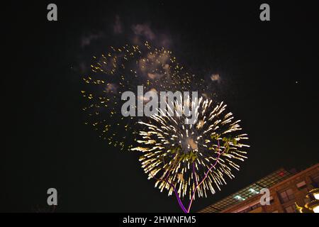 Festa della luce centro storico di Guadalajara Foto Stock