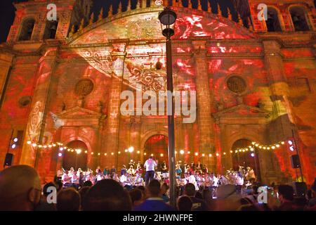 Festa della luce centro storico di Guadalajara Foto Stock