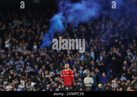 Manchester, Regno Unito. 6th Mar 2022. Jesse Lingard di Manchester United durante la partita della Premier League all'Etihad Stadium di Manchester. Il credito dell'immagine dovrebbe leggere: Darren Staples/Sportimage Credit: Sportimage/Alamy Live News Foto Stock