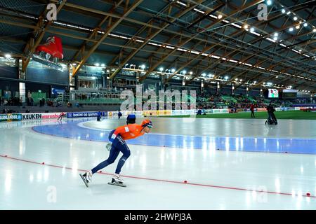 Patrick Roest (NED) su 10,000m durante i Campionati mondiali di pattinaggio su velocità Sprint e Allround il 6 marzo 2022 nel Vikingskipet di Hamar, Norvegia Foto di SCS/Soenar Chamid/AFLO (HOLLAND OUT) Foto Stock