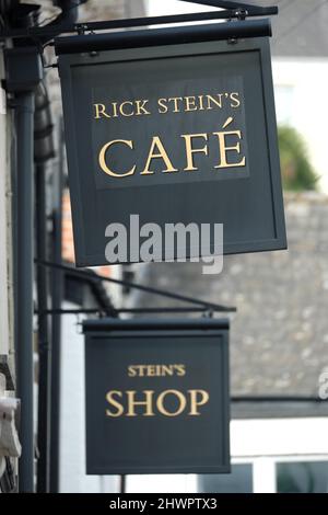 Padstow Cornwall - Rick Stein Cafe - Rick Stein ha diverse aziende nella città della Cornovaglia Foto Stock