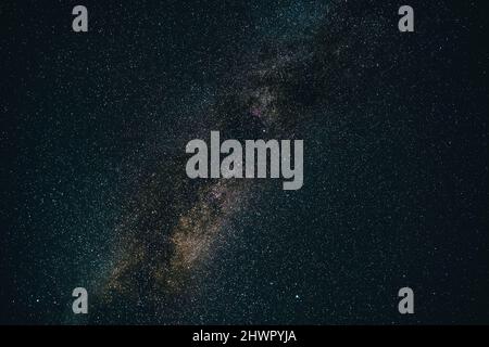 Via lattea sul cielo di notte Foto Stock