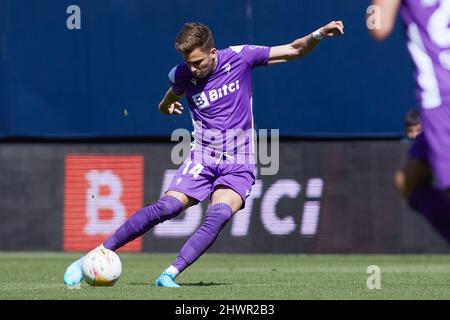 Ivan Alejo di Cadice durante il campionato spagnolo la Liga partita di calcio tra Cadice CF e Rayo Vallecano il 6 marzo 2022 allo stadio Nuevo Mirandilla di Cadice, Spagna - Foto: Joaquin Corchero/DPPI/LiveMedia Foto Stock