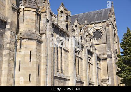 Bordeaux, la Chiesa del Sacro cuore, Église du Sacré-Cœur, costruita in stile neoromanico/bizantino, 1877-84, architetto Jean-Jules Mondet Foto Stock