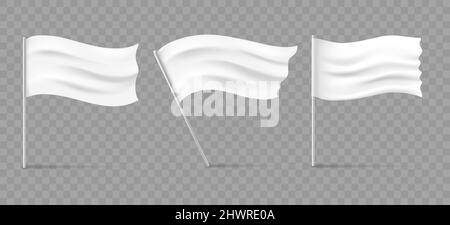 Bandiera a vento bianco ondulata Illustrazione Vettoriale