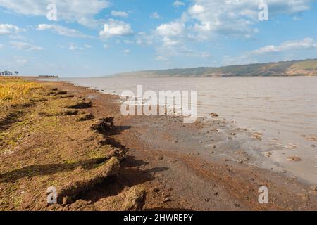 Vista panoramica sul lago Olbososat a Nyahururu, Kenya Foto Stock