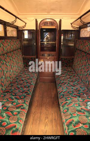 All'interno della metropolitana ferroviaria 1st, il London's Transport Museum Foto Stock