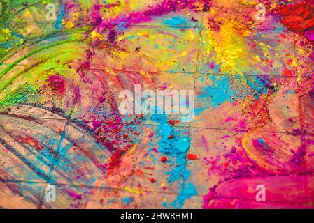 Astratto Multi Color colore colore colorato sfondo di polvere Foto Stock