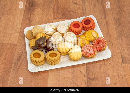biscotti fatti in casa o biscotti al tè sono deliziosi come il burro e il tocco di vaniglia dare loro un sapore tremendo mentre fanno la textur Foto Stock