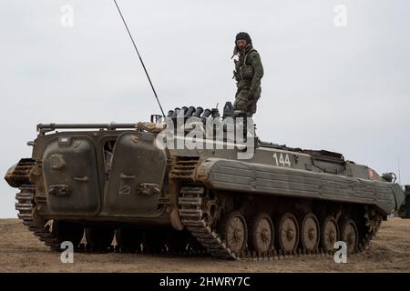 Lest, Slovacchia. 07th Mar 2022. 2022 Sabre Strike International Exercise in Military base Lest, Slovacchia, 7 marzo 2022. Credit: Ondrej Deml/CTK Photo/Alamy Live News Foto Stock