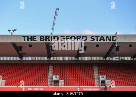 Nottingham, Regno Unito. 07th Mar 2022. The Bridgford Stand at the City Ground di Nottingham, Regno Unito, il 3/7/2022. (Foto di Mark Cosgrove/News Images/Sipa USA) Credit: Sipa USA/Alamy Live News Foto Stock