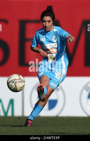 Stadio Vismara, Milano, 06 marzo 2022, Romina Pinna (Napoli femminile) in azione durante AC Milan vs Napoli Femminile - Calcio Italiano seri Foto Stock