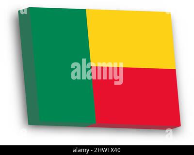 3D allarme vettore del Benin Illustrazione Vettoriale