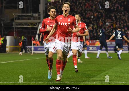 NOTTINGHAM, REGNO UNITO. MAR 7th durante la partita di fa Cup tra Nottingham Forest e Huddersfield Town presso il City Ground di Nottingham, lunedì 7th marzo 2022. (Credit: Jon Hobley | MI News) Credit: MI News & Sport /Alamy Live News Foto Stock