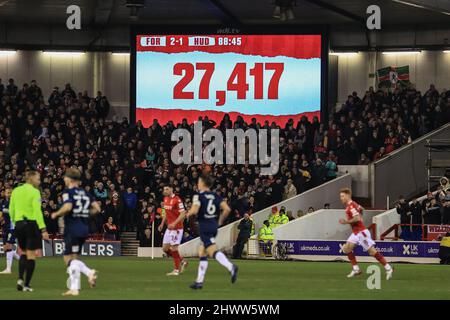 Nottingham, Regno Unito. 07th Mar 2022. Questa sera la partecipazione alla partita 27.414 a Nottingham, Regno Unito, il 3/7/2022. (Foto di Mark Cosgrove/News Images/Sipa USA) Credit: Sipa USA/Alamy Live News Foto Stock