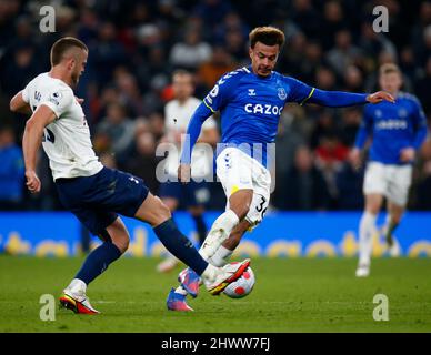 Londra, Regno Unito. 07th Mar 2022. LONDRA, Inghilterra - MARZO 07: DELE all of Everton durante la Premier League tra Tottenham Hotspur ed Everton allo stadio Tottenham Hotspur, Londra, Inghilterra il 07th Marzo 2022 Credit: Action Foto Sport/Alamy Live News Foto Stock