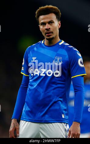 Londra, Regno Unito. 07th Mar 2022. LONDRA, Inghilterra - MARZO 07: DELE all of Everton durante la Premier League tra Tottenham Hotspur ed Everton allo stadio Tottenham Hotspur, Londra, Inghilterra il 07th Marzo 2022 Credit: Action Foto Sport/Alamy Live News Foto Stock