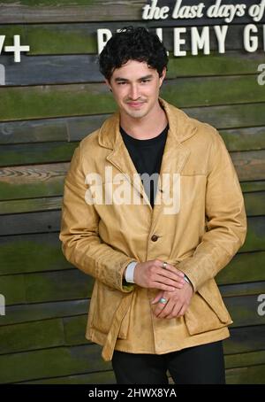 Los Angeles, Stati Uniti. 07th Mar 2022. LOS ANGELES, STATI UNITI. 07 marzo 2022: Gavin Leatherwood alla prima per Apple TV 'The Last Days of Tolomy Grey' al Village Theatre di Westwood. Picture Credit: Paul Smith/Alamy Live News Foto Stock