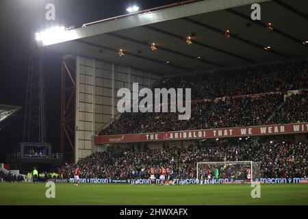 Nottingham, Regno Unito. 07th Mar 2022. Il Trent End al Nottingham Forest / Huddersfield Town, Emirates fa Cup 5th round match, al City Ground, Nottingham, Notts. Credit: Paul Marriott/Alamy Live News Foto Stock