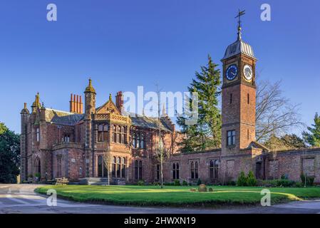 Walton Hall a Warrington, ex casa e giardini di Lord e Lady Daresbury. Foto Stock