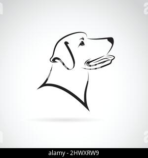 Immagine vettoriale di un cane labrador su sfondo bianco. Illustrazione vettoriale a livelli facilmente modificabile. Illustrazione Vettoriale