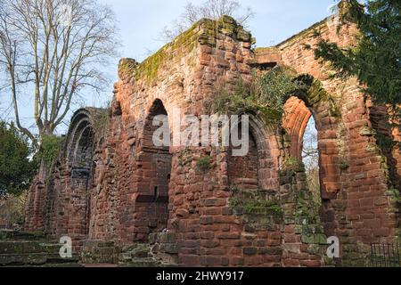 Le rovine di St John's Church, Chester, Regno Unito. Foto Stock