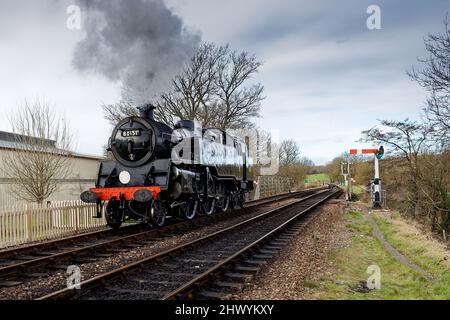 Locomotiva a vapore n. 80151 British Railways Classe standard 4mt Foto Stock