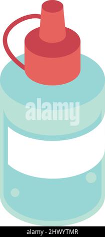 icona flacone colla isometrica Illustrazione Vettoriale