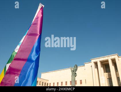 Manifestazione per la pace e per l'Ucraina Università 'Sapienza' di Roma Foto Stock