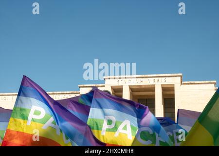 Manifestazione per la pace e per l'Ucraina Università 'Sapienza' di Roma Foto Stock