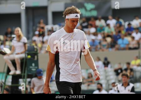 Alexander Zverev tennista tedesco alla Coppa Davis contro il Brasile al Parco Olimpico - Rio de Janeiro, Brasile 03.04.2022 Foto Stock