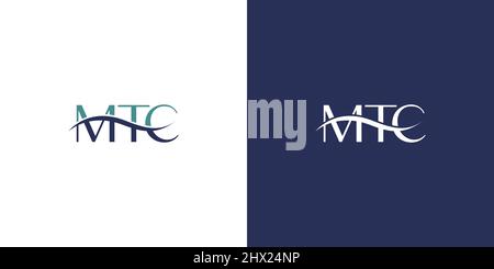 Design moderno ed elegante del logo MTC Letter Initial Illustrazione Vettoriale