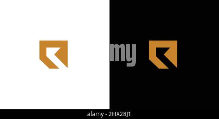 Moderna e sofisticata lettera R iniziali logo design 2 Illustrazione Vettoriale