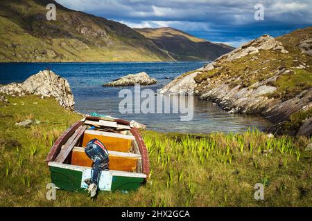 Killary Harbour, Connemara, Contea di Galway, Irlanda. Foto Stock