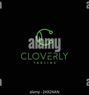 Una semplice lettera iniziale C per le aziende produttrici di frutta Illustrazione Vettoriale