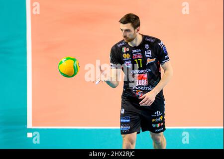 Civitanova Marche, Eurosuole Forum, Italia, 08 marzo 2022, Simone Anzani #17 (Cucine Lube Civitanova durante i quarti finali - Cucine Lube Civitanova Foto Stock