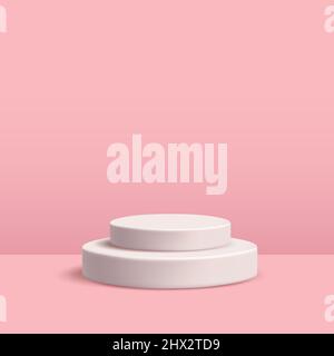 Rappresentazione vettoriale forma 3D, presentazione del prodotto. Illustrazione Vettoriale