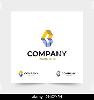 I logo B iniziali sono moderni e professionali Illustrazione Vettoriale