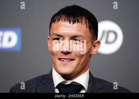 Foto del file datata 28-01-2022 di Josh Warrington, che sta incanalando tutte le sue energie per diventare nuovamente campione del mondo, ma ha accettato che non vi è ancora finito di affari con Mauricio Lara. Data di emissione: Mercoledì 9 marzo 2022. Foto Stock