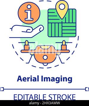 Icona del concetto di imaging aereo Illustrazione Vettoriale