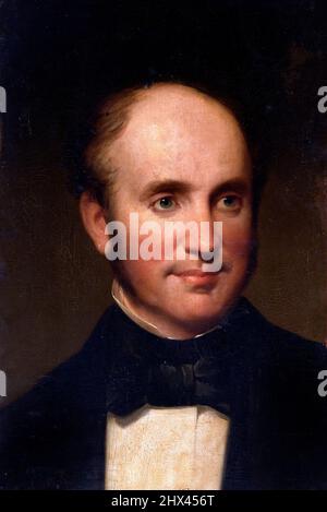 Ritratto del poeta americano, William Cullen Bryant (1794-1878) di Thomas Buchanan Read, olio su tela Foto Stock