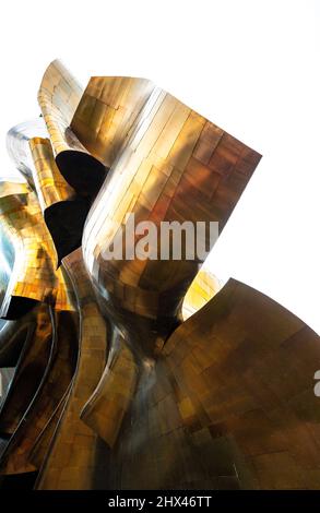 Parte del Museium of Pop Cluture o MoPOP di Seattle progettato da Frank Gehry Foto Stock