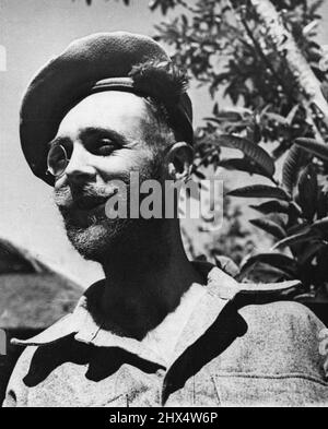 Con i guerriglieri di Wingate dietro le linee giapponesi: Major Bernard Ferguson, Black Watch, che ha guidato una delle colonne 'Chindits' della Jungle Penetration Force. Sotto il comando di Brigadier Charles Orde Wingate, una piccola forza di soldati britannici ha recentemente effettuato una spedizione di successo in Birmania. Dopo un'assenza di tre mesi sono ritornati alle linee britanniche con informazioni importanti riguardanti le disposizioni e le difese giapponesi. Luglio 7, 1943. Foto Stock