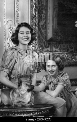 Principesse Elisabetta e Margaret Rose. Maggio 30, 1941. Foto Stock