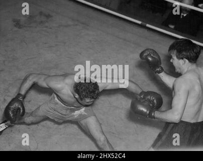 Clem Sands - Boxer. Giugno 6, 1951. Foto Stock